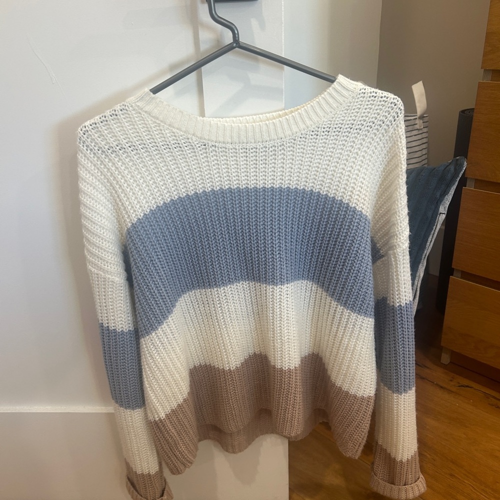 June & Ivy Womens Color Block Sweater